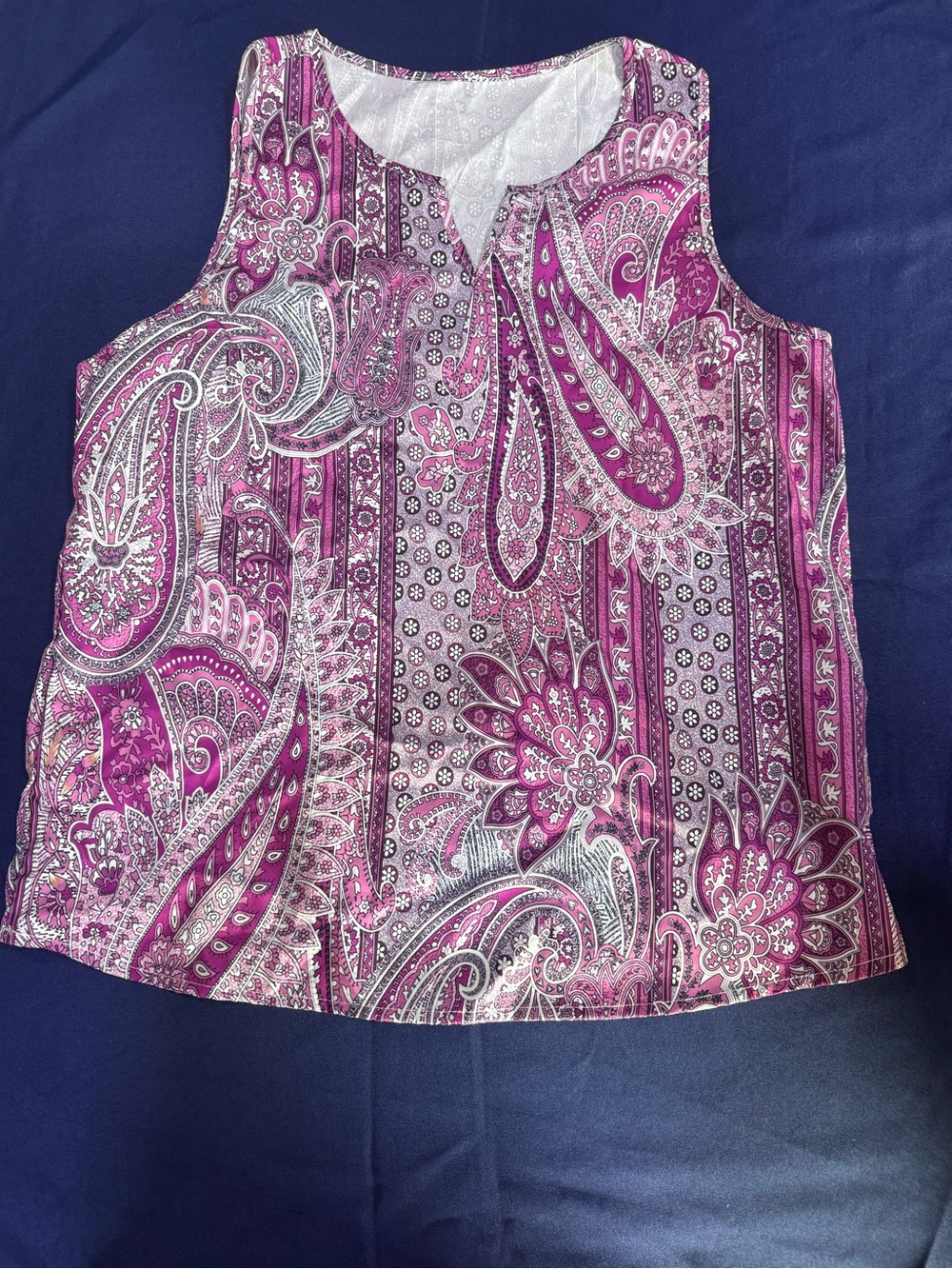 Women’s Purple Paisley Sleeveless Top